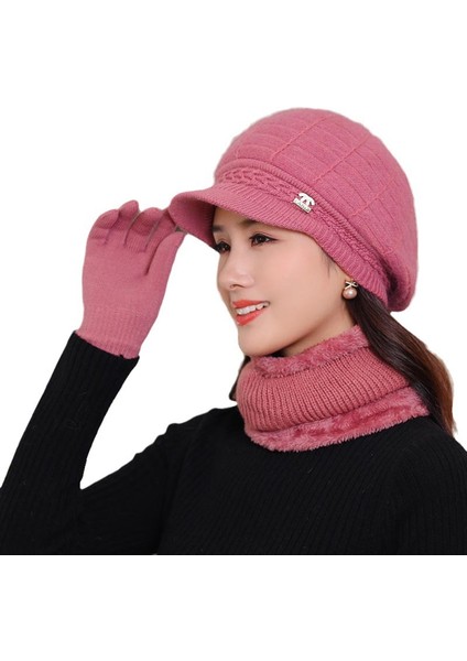 Kış Şapka Kadın Yün Örme Sıcak Şapka Artı Kadife Kalınlaşmış Sonbahar ve Kış Pamuk Şapka Siyah Tek Boyut [şapka + Eşarp] (Yurt Dışından) indirimleri