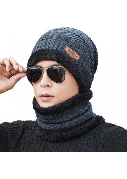 Şapka Erkek Kış Kadife Kalınlaşmış Örme Şapka Sonbahar ve Kış Baotou Pamuklu Şapka Sıcak ve Modaya Uygun Kore Versiyonu Siyah (Yurt Dışından) indirimleri