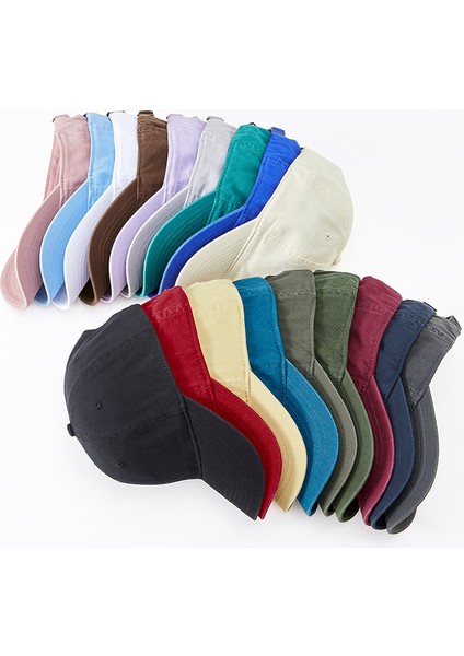 Büyük Baş Çevresi Saf Pamuklu Yıkanmış Beyzbol Şapkası Kadın Şapkası Düz Renk Spor Güneşlik ve Güneş Koruyucu Erkek Sivri Uçlu Şapka Wenzhou/bordo M (56-59CM) (Yurt Dışından) modelleri