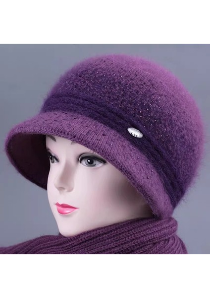 Anneler Için Şapkalar, Sonbahar ve Kış Örme Sıcak Yün Şapkalar, Artı Kadife Büyükanne Havza Şapkaları, Yaşlı Bayan Pamuklu Şapkalar, Taro Rengi Bireysel Şapkalar, Herkese Uyan Tek (Yurt Dışından) indirimleri