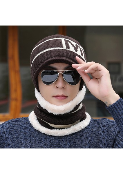 Yeni Şapka Erkek Kış Kalınlaşmış Sıcak Örme Yün Şapka Sonbahar ve Kış Kore Tarzı Artı Kadife Soğuğa Dayanıklı Bisiklet Pamuklu Şapka Siyah Tek Şapka Tek Beden Herkese Uyar (Yurt Dışından) fırsatları