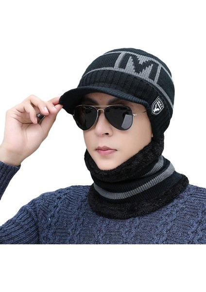 Yeni Şapka Erkek Kış Kalınlaşmış Sıcak Örme Yün Şapka Sonbahar ve Kış Kore Tarzı Artı Kadife Soğuğa Dayanıklı Bisiklet Pamuklu Şapka Siyah Tek Şapka Tek Beden Herkese Uyar (Yurt Dışından) indirimleri