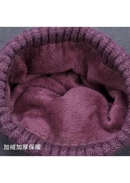 Sonbahar ve Kış Şapkası Kadın Tavşan Kürkü Örme Artı Kadife Sıcak Pamuklu Şapka Açık Rüzgar Geçirmez Peluş Şapka Koyu Mor [şapka] Tek Boyut (Yurt Dışından) modelleri