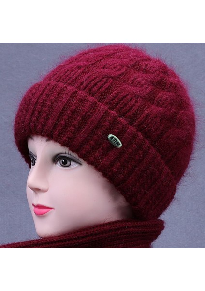 Sonbahar ve Kış Şapkası Kadın Tavşan Kürkü Örme Artı Kadife Sıcak Pamuklu Şapka Açık Rüzgar Geçirmez Peluş Şapka Koyu Mor [şapka] Tek Boyut (Yurt Dışından) fırsatları