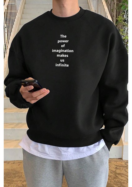 Only Trend Wear Unisex The Power Baskılı Bisiklet Yaka Sweatshirt