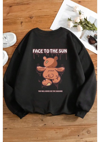 Only Trendwear  Unisex The Sun Baskılı Bisiklet Yaka Sweatshirt