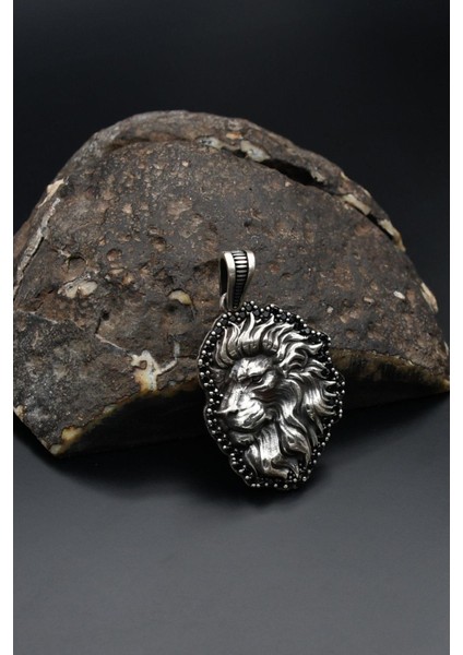 Aslan Figürlü Kolye Ucu 925 Ayar Gümüş modelleri