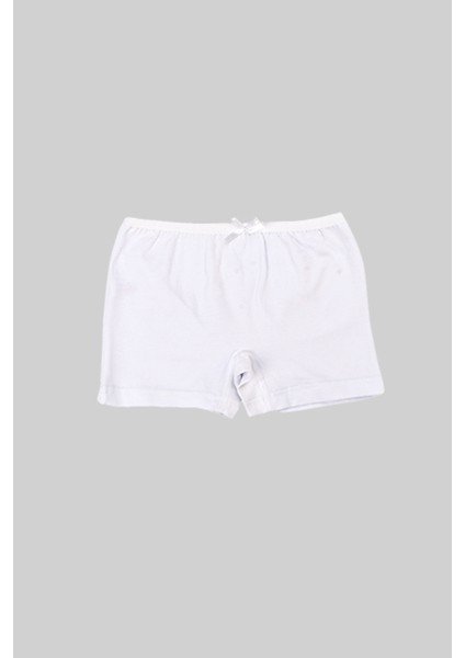 6'lı Beyaz Kız Çocuk Likralı Boxer-344/1