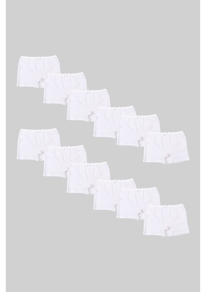 6'lı Beyaz Kız Çocuk Likralı Boxer-344/1 fiyatları