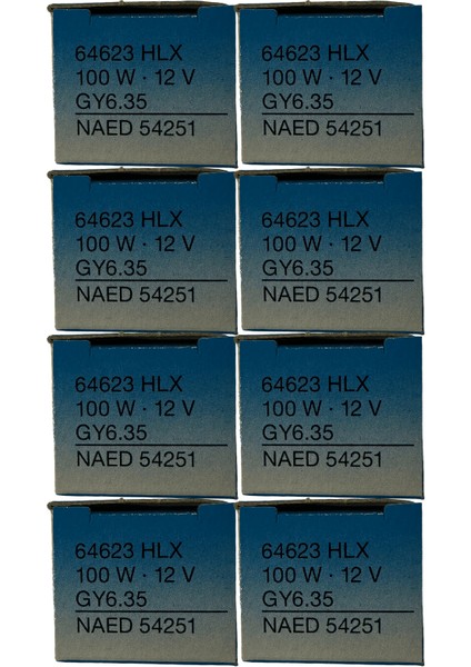 64623 Hlx 100W 12V Gy6.35 Duylu Eva Halojen Ampul (8 Adet)