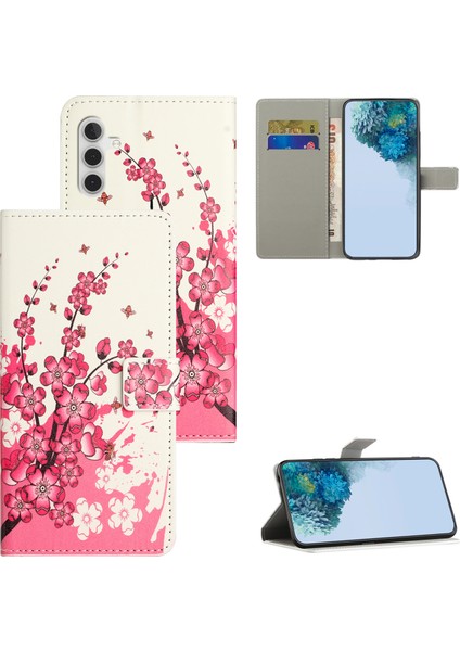 Samsung Galaxy A35 5g Desen Katlama Stand Pu Deri Kapak (Yurt Dışından)