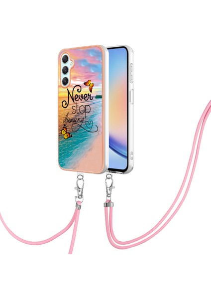 Samsung Galaxy A25 5g Mermer Çiçek Deseni Elektrapan Tpu Telefon Kapağı (Yurt Dışından)