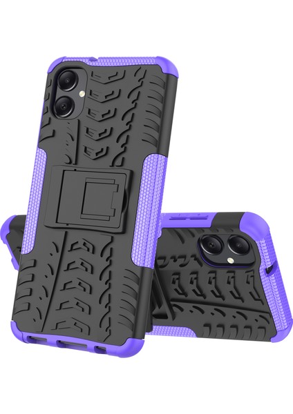 Samsung Galaxy A05 4g Lastik Desen Tasarımı Kickstand Telefon Kapağı (Yurt Dışından)