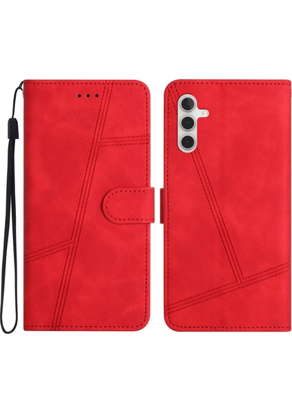 Samsung Galaxy A35 5g Çizgileri Baskılı Deri Cüzdan Kapağı (Yurt Dışından)