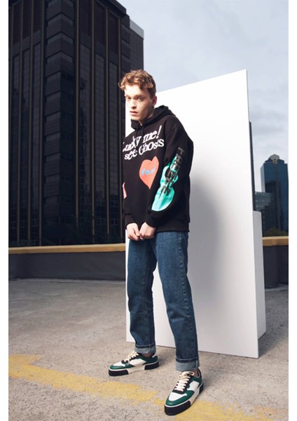 Kanye Oversıze Sweatshirt Siyah Tr30026