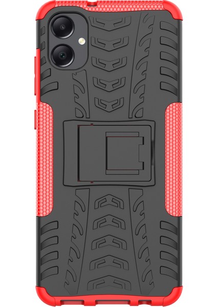 Samsung Galaxy A05 4g Lastik Desen Tasarımı Kickstand Telefon Kapağı (Yurt Dışından)