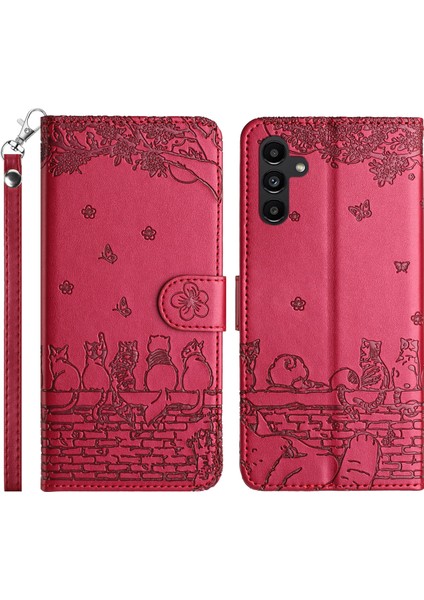 Samsung Galaxy A15 5g Kapak Pu Deri Cüzdan Cep Telefon Kılıfı Kayış (Yurt Dışından)