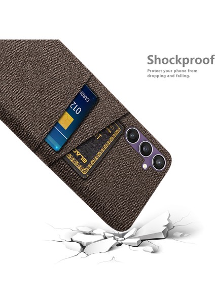 Samsung Galaxy S23 Fe Kapağı Şok Geçirmez Pc+Çift Kart Yuvalı Bez Telefon Kılıfı (Yurt Dışından) fırsatları