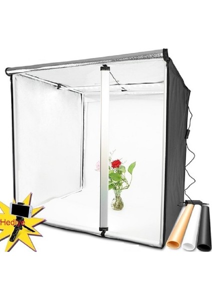 80 x 80 cm Profesyonel Stüdyo LED Işıklı Ürün Fotoğraf Çekim Çadırı
