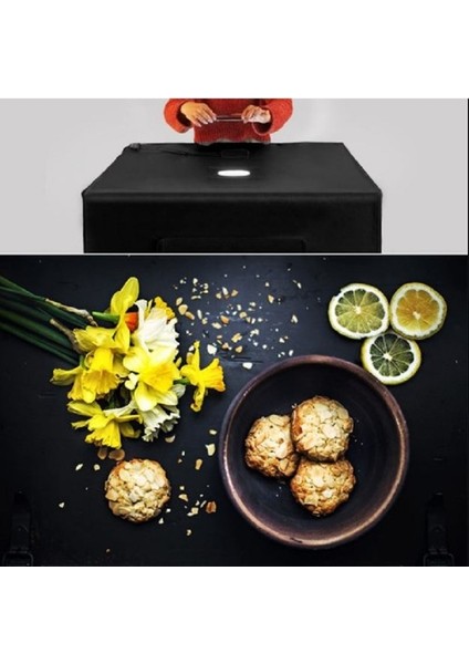 80 x 80 cm Profesyonel Stüdyo LED Işıklı Ürün Fotoğraf Çekim Çadırı indirimleri