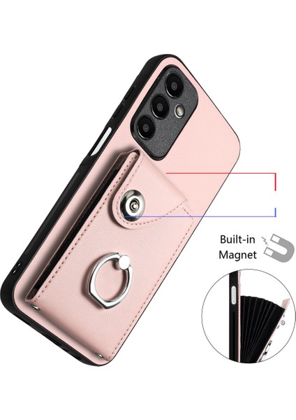 Cool-M Case Samsung Galaxy A05S 4g Pu Deri+Tpu Arka Kapak Parmak Yüzük (Yurt Dışından)