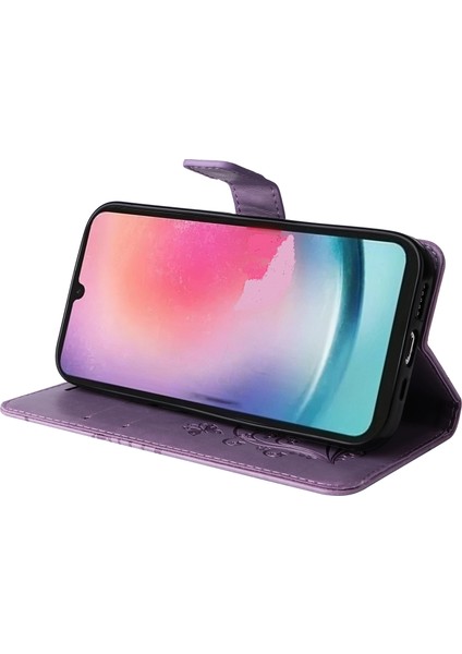 Samsung Galaxy A25 5g Kelebek Baskı Tpu+Pu Deri Kapak (Yurt Dışından)