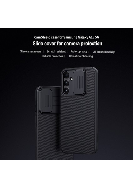 Galaxy A15 5g Slim Lens Koruyucu ile Slim Fit Sert Pc Telefon Kapağı (Yurt Dışından)