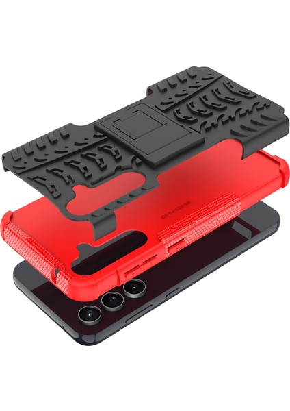 Samsung Galaxy S23 Fe Kasası Soğuk Lastik Deseni Pc+Tpu Kickstand Cover (Yurt Dışından) fiyatları