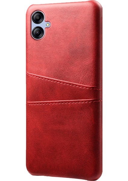 Samsung Galaxy A05 4g Şok Geçirmez Pu Deri+Pc Kart Tutucu Telefon Geri Kabuk (Yurt Dışından)