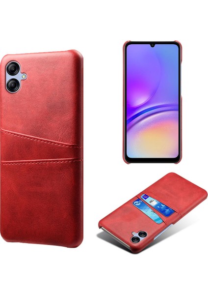 Samsung Galaxy A05 4g Şok Geçirmez Pu Deri+Pc Kart Tutucu Telefon Geri Kabuk (Yurt Dışından)