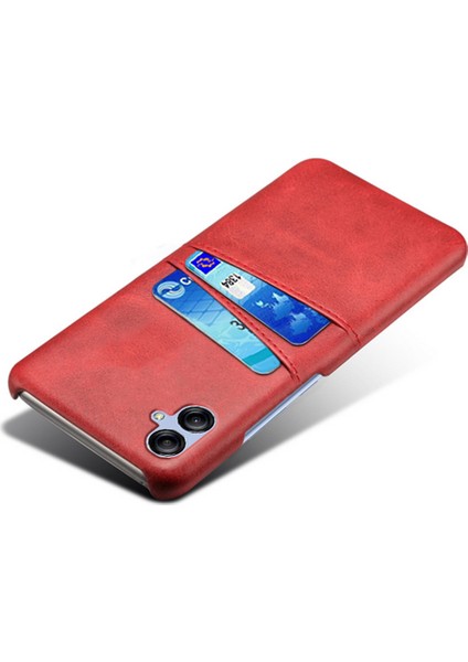 Samsung Galaxy A05 4g Şok Geçirmez Pu Deri+Pc Kart Tutucu Telefon Geri Kabuk (Yurt Dışından)