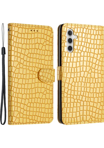 Samsung Galaxy A35 5g Timsah Doku Pu Deri Telefon Kapağı Kayış (Yurt Dışından)