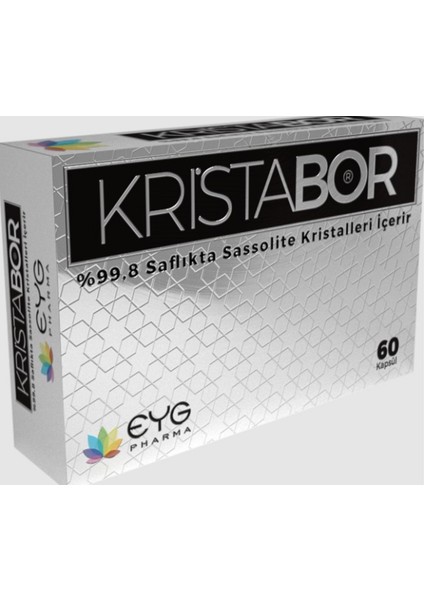 Kristal Bor İçerikli Kapsül Gıda Takviyesi 60 Tablet