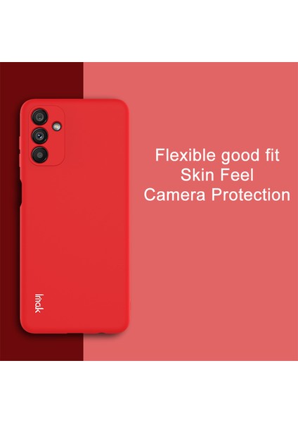 Samsung Galaxy A13 5G/A04S (164.7 x 76.7 x 9.1 Mm) Anti-Fall Telefon Örtüsü Aşınma Dirençli Düz Renkli Cilt-Dokunuş Iyi Korunmuş Telefon Tpu Kasası Kabuk Kırmızısı (Yurt Dışından)