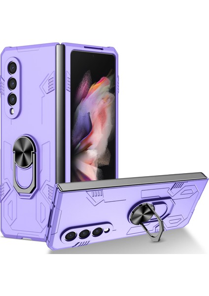 Samsung Galaxy Z Fold3 Için 5g Katlanır Telefon Kılıfı Pc+Tpu Şok Geçirmez Kickstand Fonksiyon Koruyucu Kapak-Moral (Yurt Dışından)