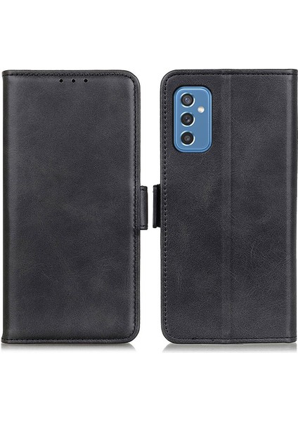 Samsung Galaxy M52 5g-Black Için Şok Geçirmez Flip Kapak Manyetik Kapatma Deri Cüzdan Standı Çantası (Yurt Dışından)