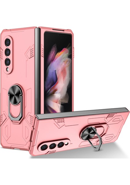 Samsung Galaxy Z For Fold3 5g Katlanır Telefon Kılıfı Pc+Tpu Şok Geçirmez Kickstand Fonksiyon Koruyucu Kapak Pembe (Yurt Dışından)