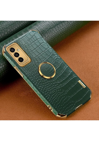 Samsung Galaxy Için M23 5G/F23 5g Şok Geçirmez Telefon Kapağı Timsah Doku Kickstand Elektroklokasyon Parmak Yüzük Tutucu Pu Deri Kaplamalı Tpu Anti-Çizelge Telefon Kılıf Yeşil (Yurt Dışından) fiyatları