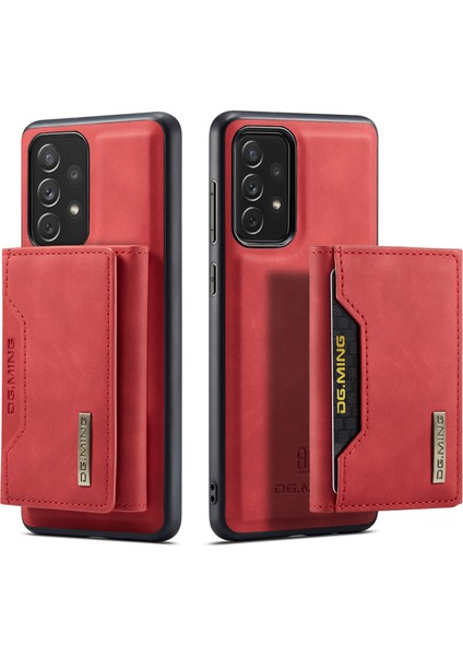 Çıkarılabilir Cüzdan Telefon Kılıfı 2-1 Arada Kablosuz Şarj Samsung Galaxy A73 5g-Kırmızı (Yurt Dışından)