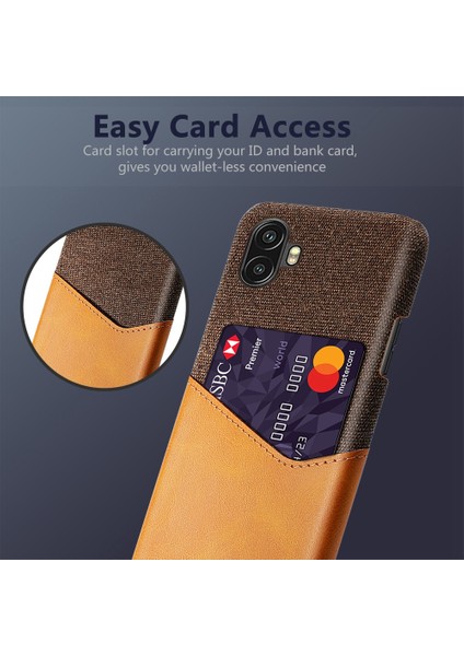 Samsung Galaxy Xcover Pro 2 Için 5g Ultra Ince Telefon Kapağı Kart Tutucu Şok Geçirmez Kumaş Doku Pu Deri Kaplı Pc Telefon Vaka-Orange (Yurt Dışından) fiyatları