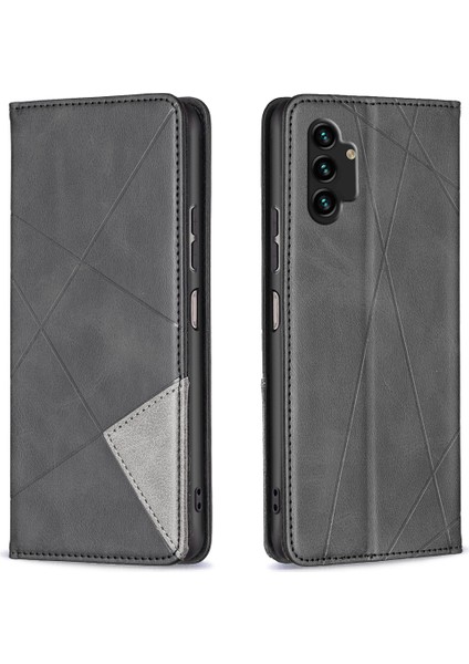 Samsung Galaxy A13 4G/A13 5G/A04 4g (164.4 x 76.3 x 9.1 Mm) Telefon Kılıfı Baskı Desen Ekleme Stili Koruyucu Kapak Kart Yuvaları Black ile Deri Cep Telefonu Kabuğu (Yurt Dışından)