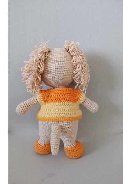 LotusHobiEvi Amigurumi Yelekli Şirin Köpüş 22CM Oyuncak