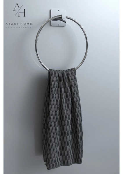 Kare Yapışkanlı Yuvarlak Havluluk Yapışkanlı Vidalı Havlu Askısı