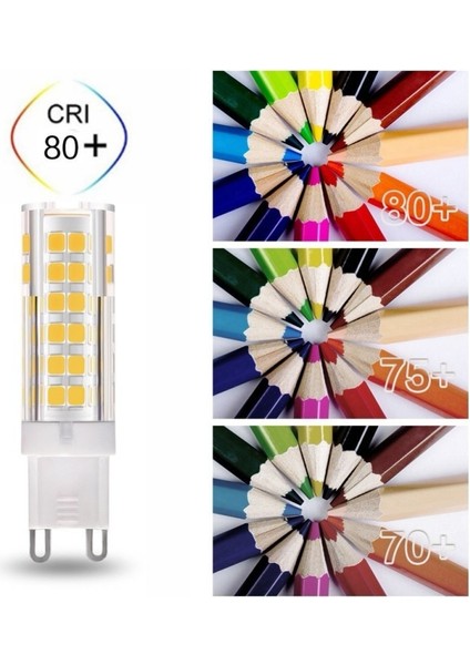 5 Adet G9 LED Ampül 7 Watt 75 Led sarı ışık (gün ışığı)