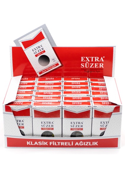 Smocer Extra Süzer Sağlığınız İçin 8mm Klasik Sigaralar Için Filtre Ağızlığı (24X30) 720'LI Paket