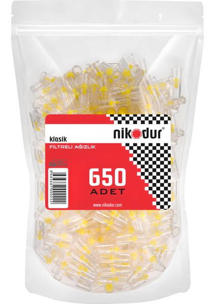8mm Klasik Sigaralar Için Filtre Ağızlığı - 650'li Avantaj Paketi