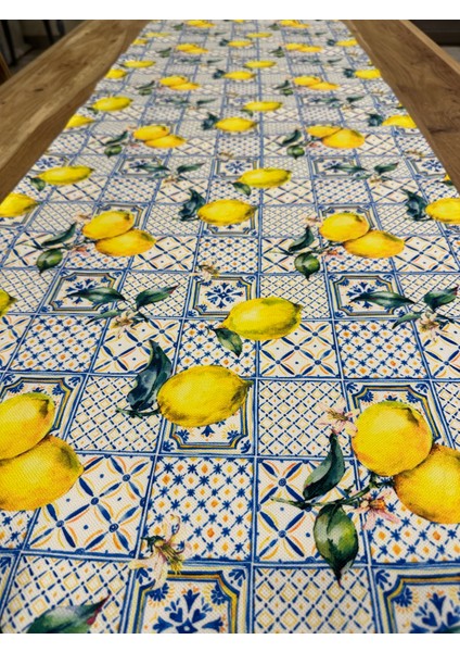Mavili Limon Desen Runner fiyatları