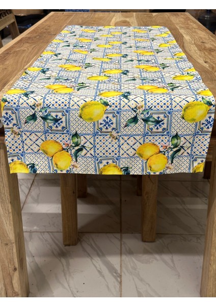 Mavili Limon Desen Runner modelleri