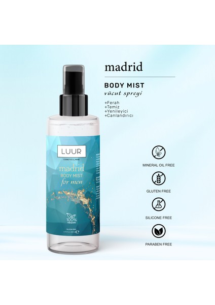 Madrid Erkek Vücut Spreyi modelleri