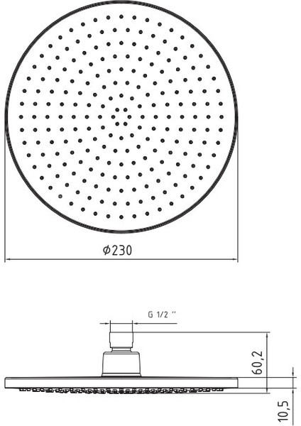Eca Purity Yuvarlak Duş Başlığı 23X23 Mat Siyah Renkli 102145051C1
